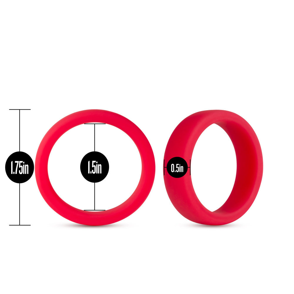 Penis ring made of 100% silicone Performance Go Pro red