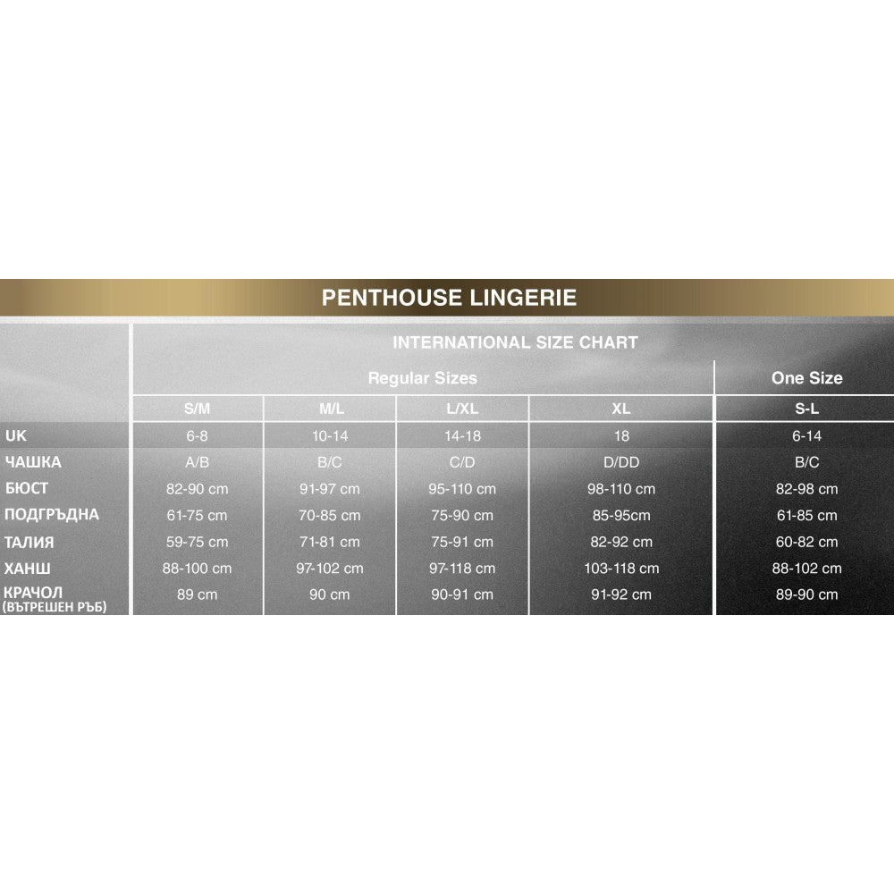 Penthouse First Lady Halter Neck Full Mesh Crotchless Bodysuit