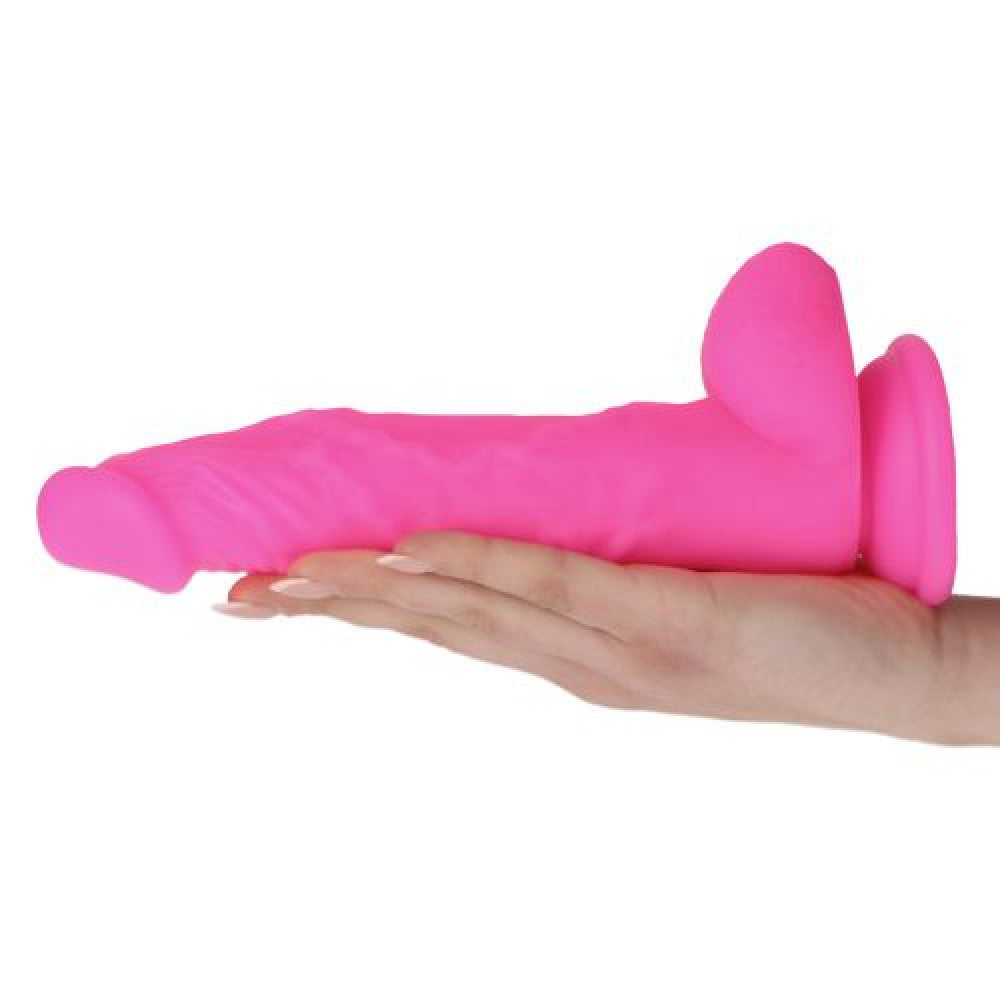 Pink Flexible Silicone Vacuum Base Dildo