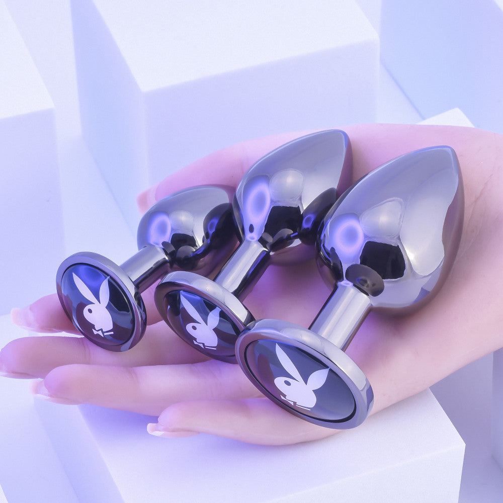 Playboy Pleasure 3 Ways Metal Butt Plug Set of 3 Pieces