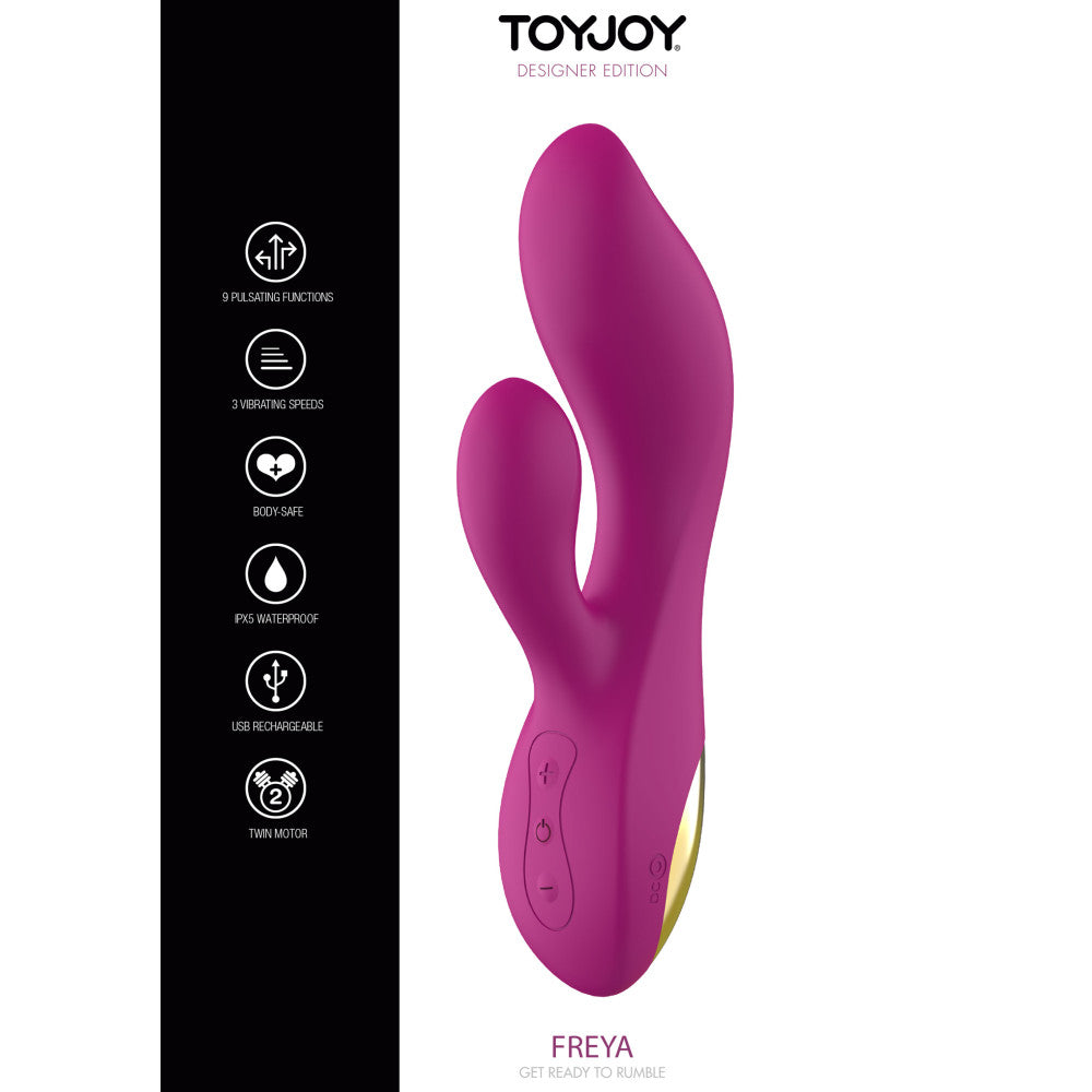 Powerful rabbit vibrator with 2 motors Freya silicone