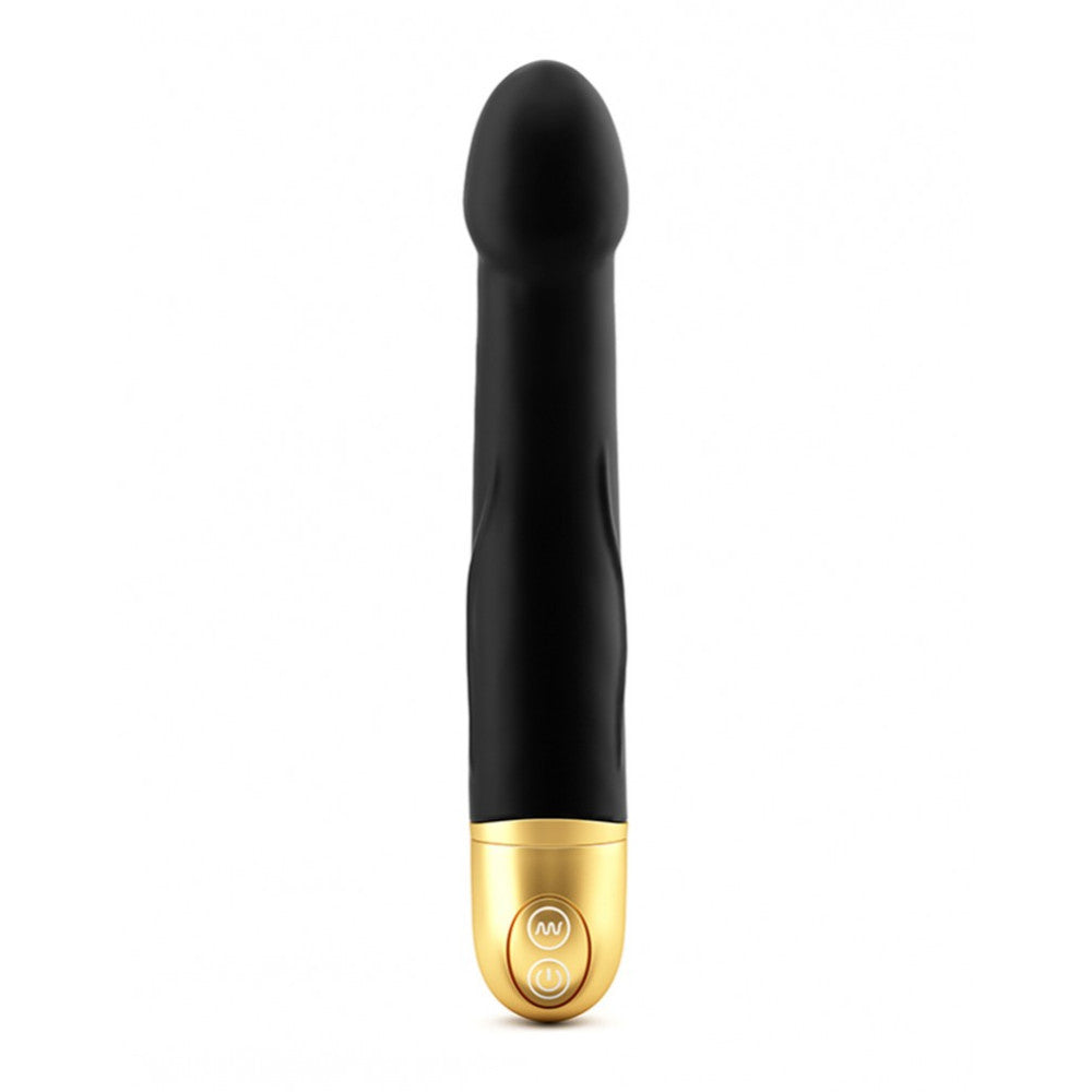 Powerful rechargeable G-spot silicone vibrator Real Vibration M black