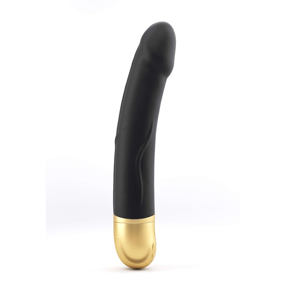 Powerful rechargeable G-spot silicone vibrator Real Vibration M black