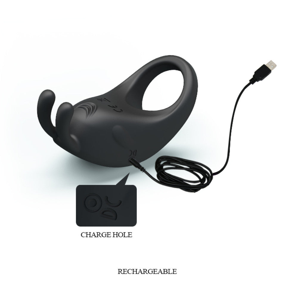 Powerful rechargeable Rabbit cock ring