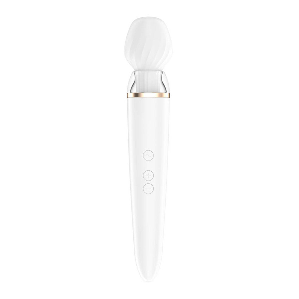 Powerful rechargeable Satisfyer Double Wand-er massager with App and 2 tips