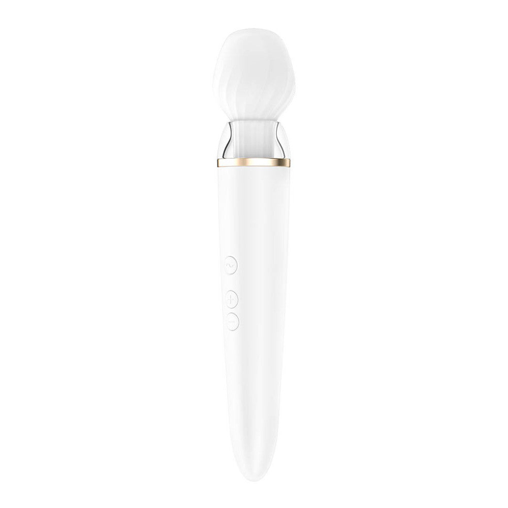 Powerful rechargeable Satisfyer Double Wand-er massager with App and 2 tips