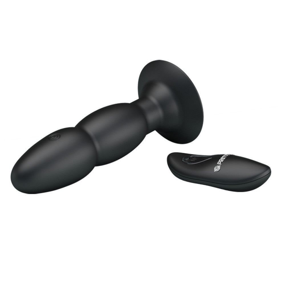 Powerful rechargeable anal butt plug with rotating beads Pretty Love