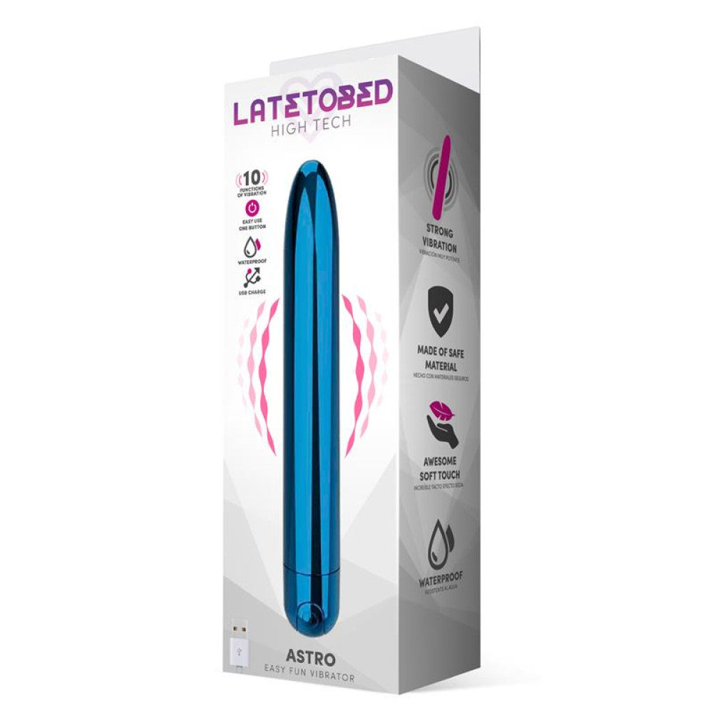 Powerful rechargeable classic Astro pearl blue vibrator