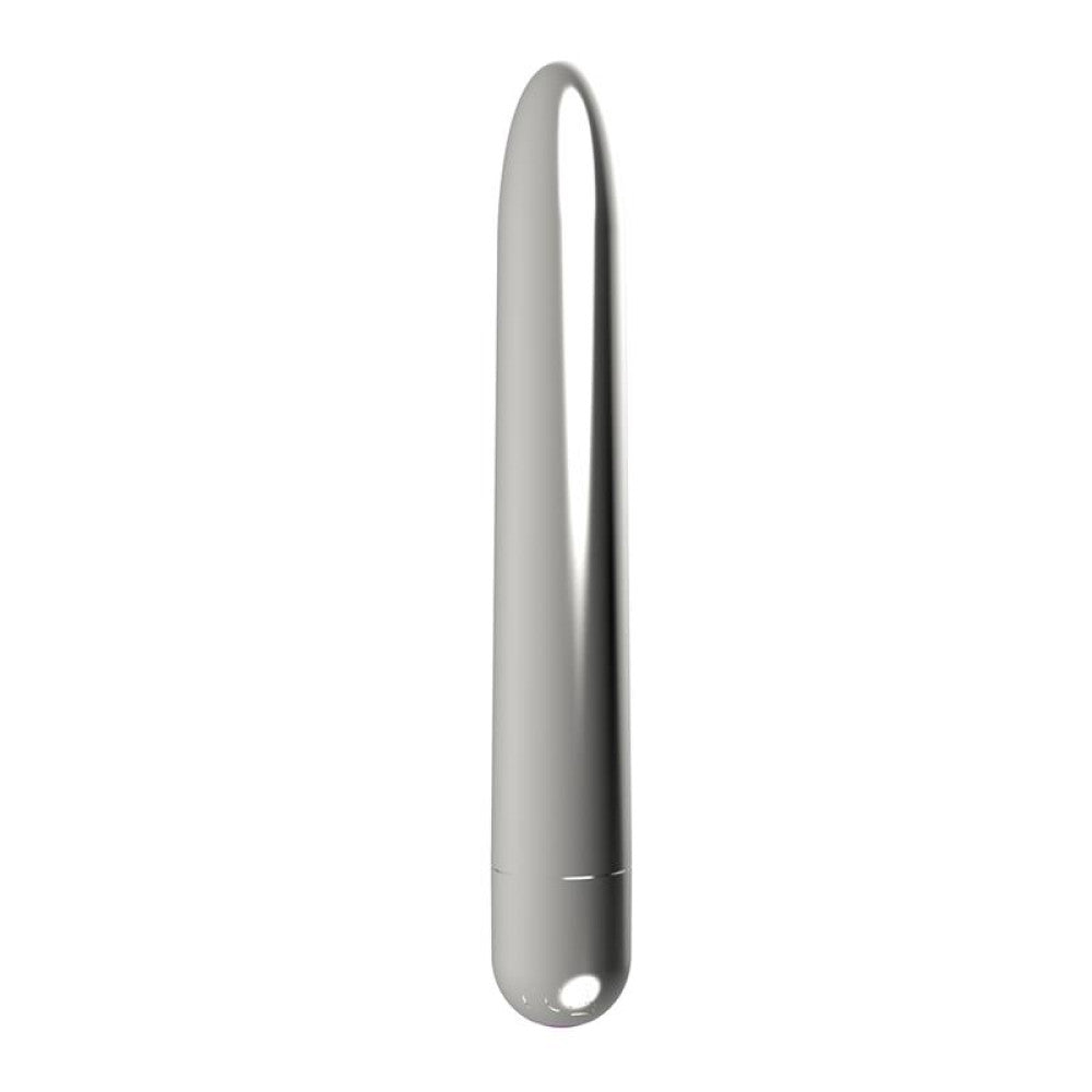 Powerful rechargeable classic vibrator Renee silver