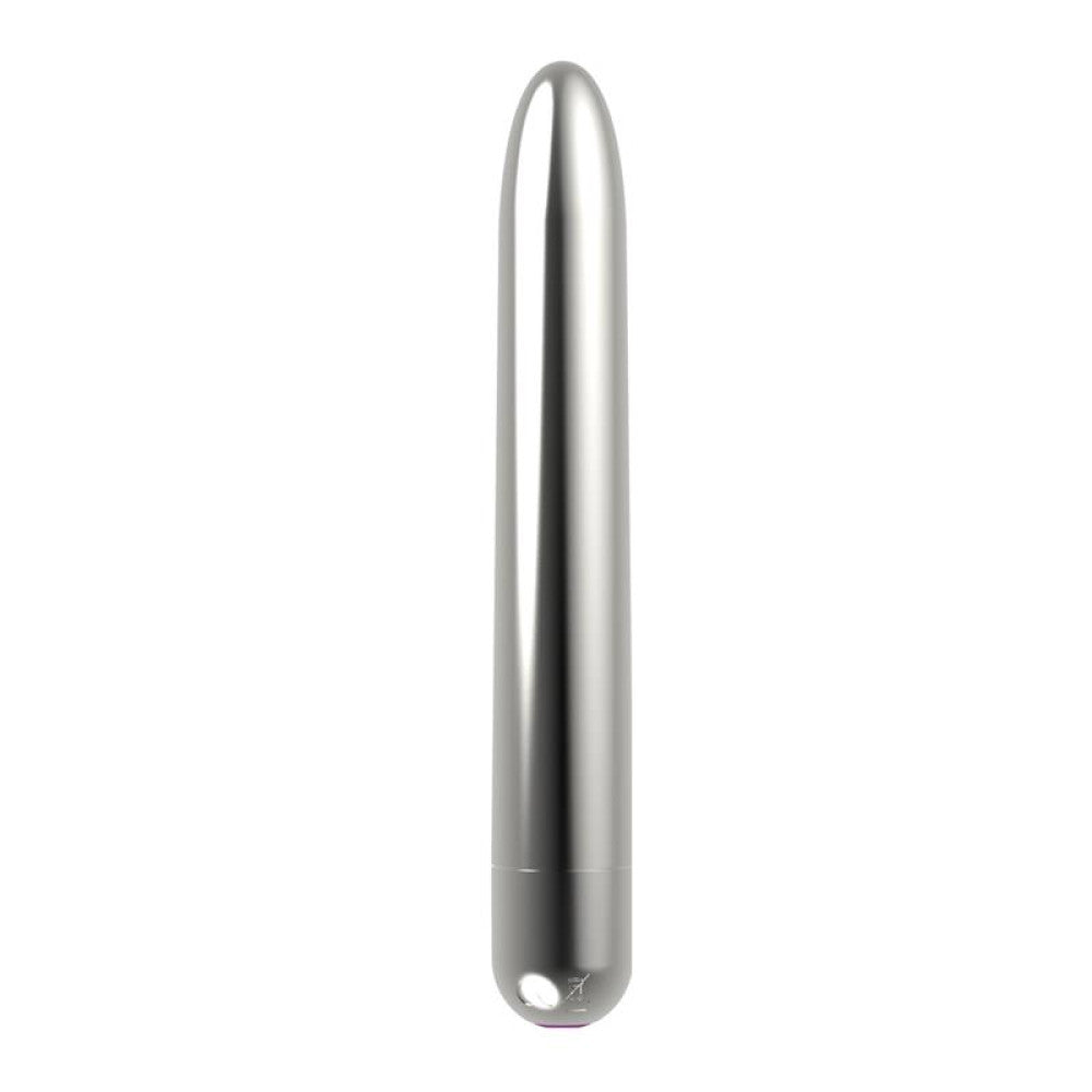 Powerful rechargeable classic vibrator Renee silver