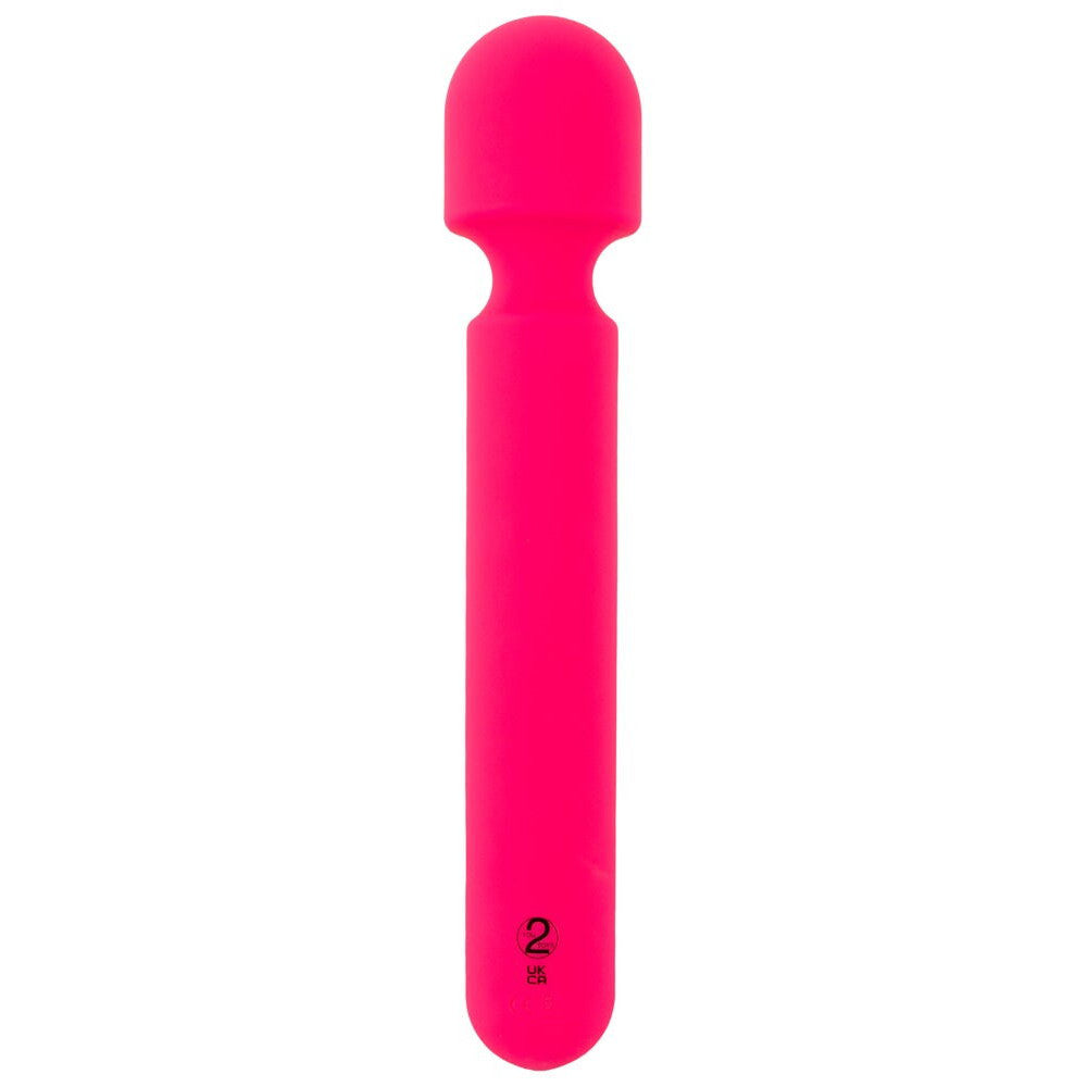 Powerful rechargeable massager with Pink Sunset display