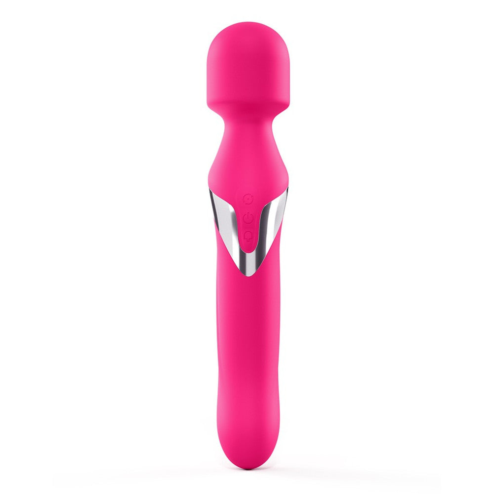 Powerful rechargeable massager with two motors Dorcel Dual Orgasm pink