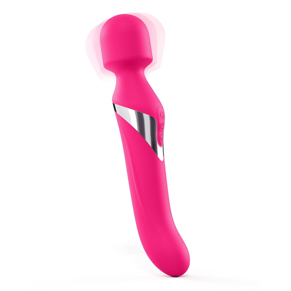 Powerful rechargeable massager with two motors Dorcel Dual Orgasm pink