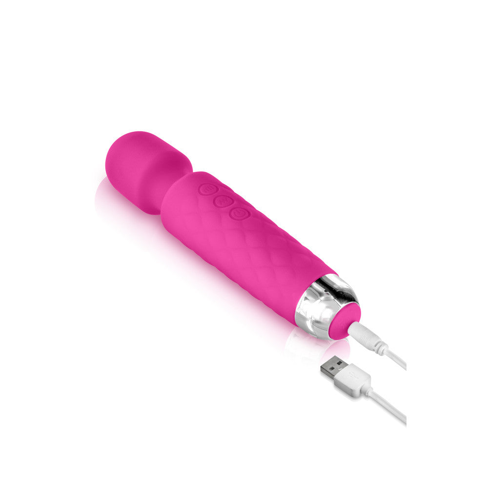 Powerful rechargeable silicone massager Yoba Wandy pink