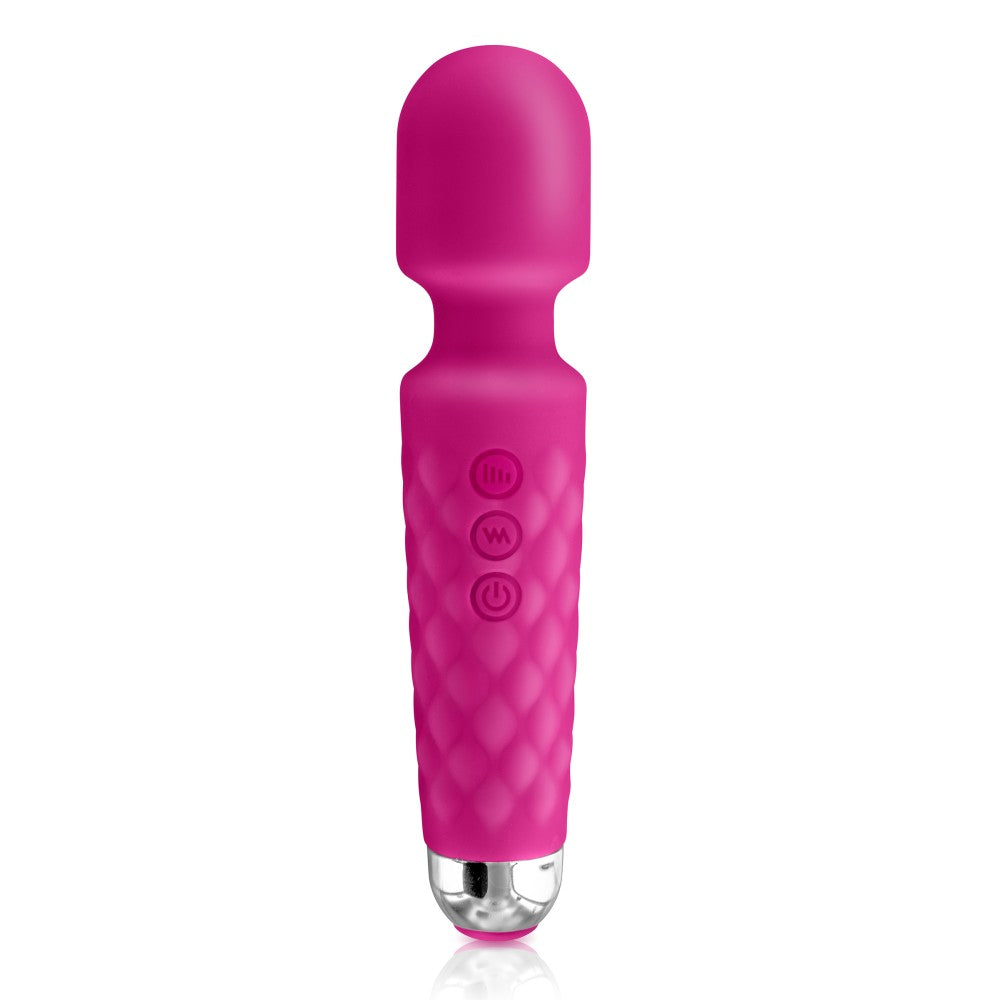 Powerful rechargeable silicone massager Yoba Wandy pink