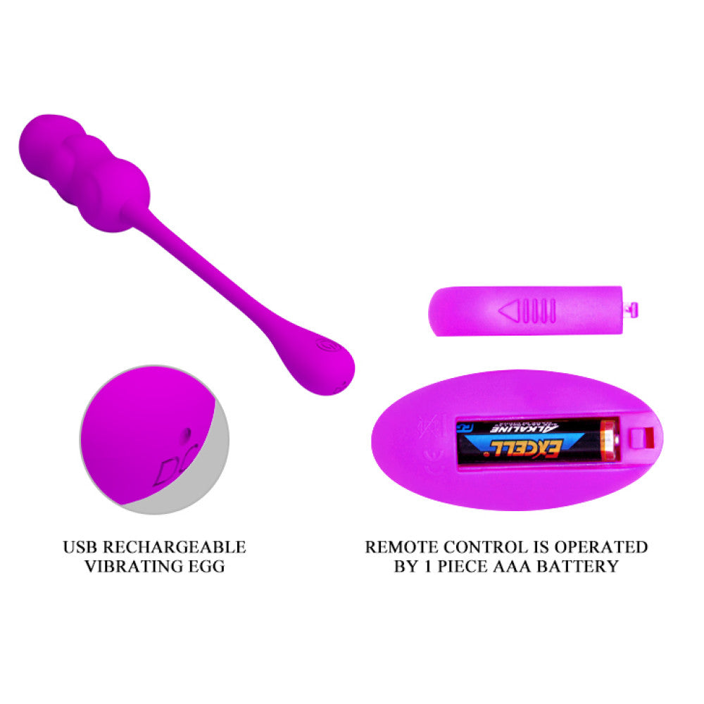 Powerful rechargeable vibro egg with remote Leshy