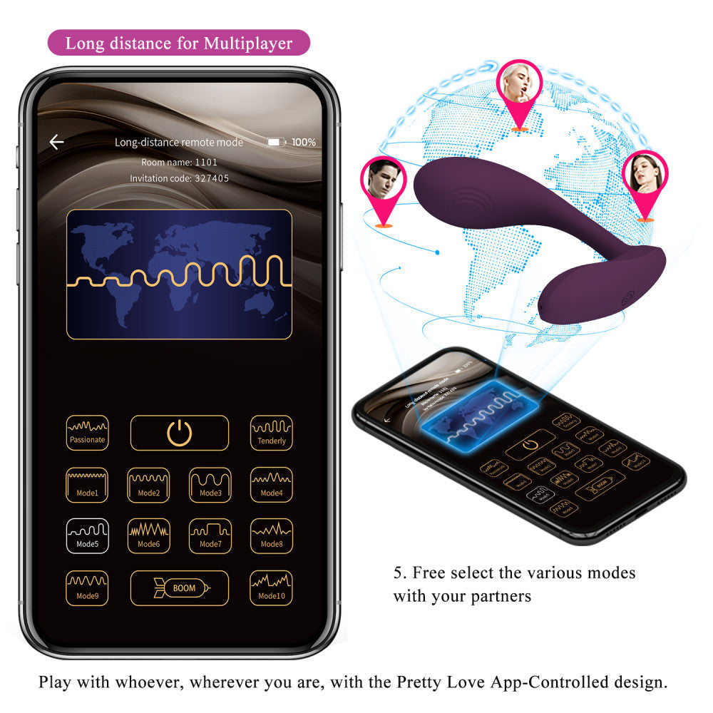 Pretty Love Baird Mobile App Controlled Rechargeable Vibrating Stimulator