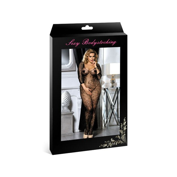 Preya Crotchless Patterned Bodystocking