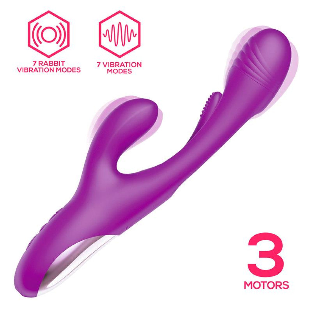 Priya Purple Silicone Rechargeable Rabbit Vibrator