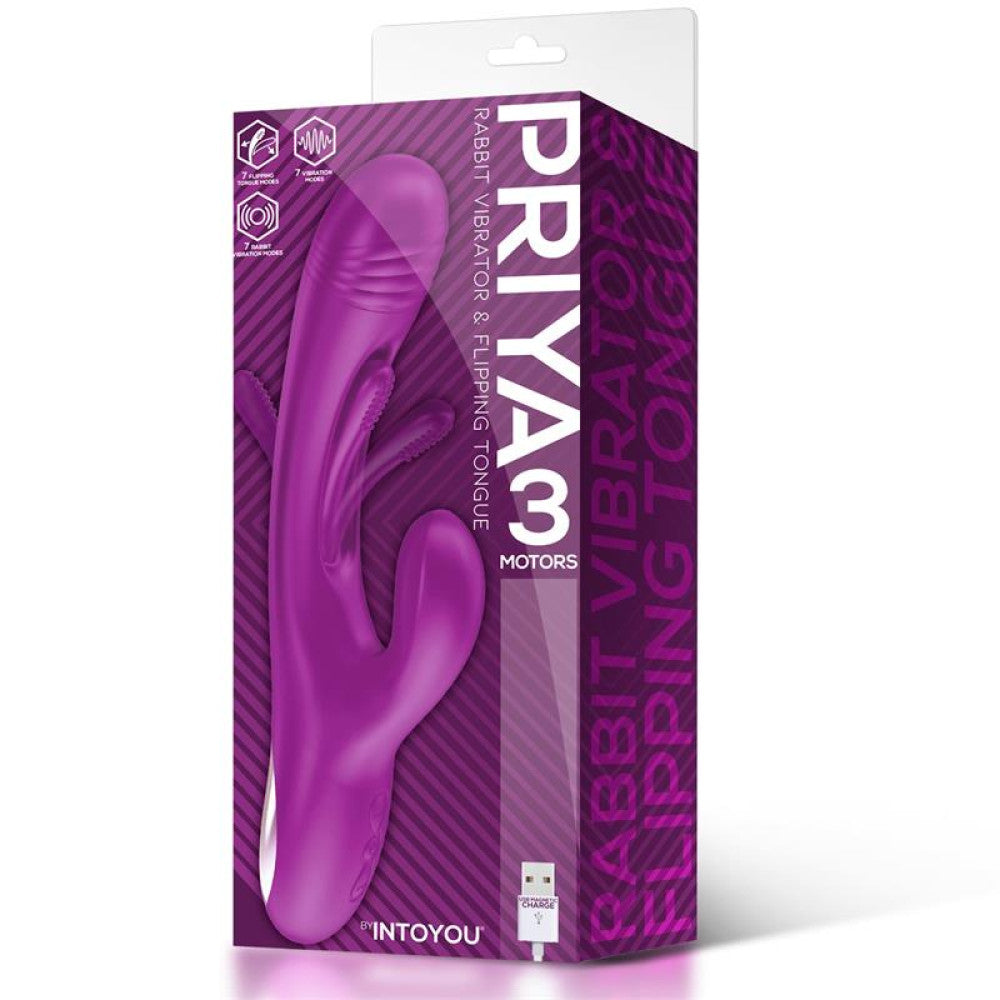 Priya Purple Silicone Rechargeable Rabbit Vibrator