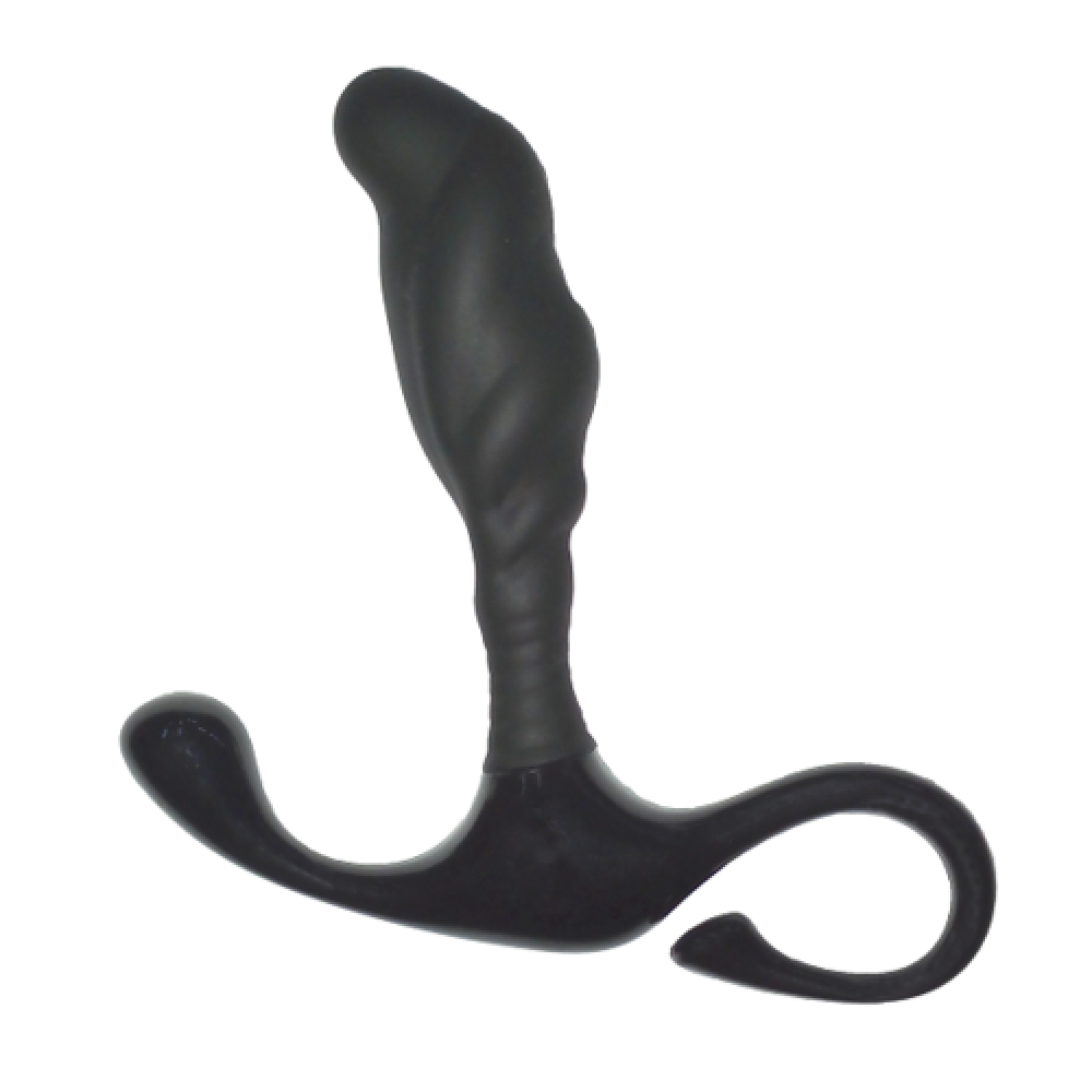 Prostate massager from honey. Silicone Nero