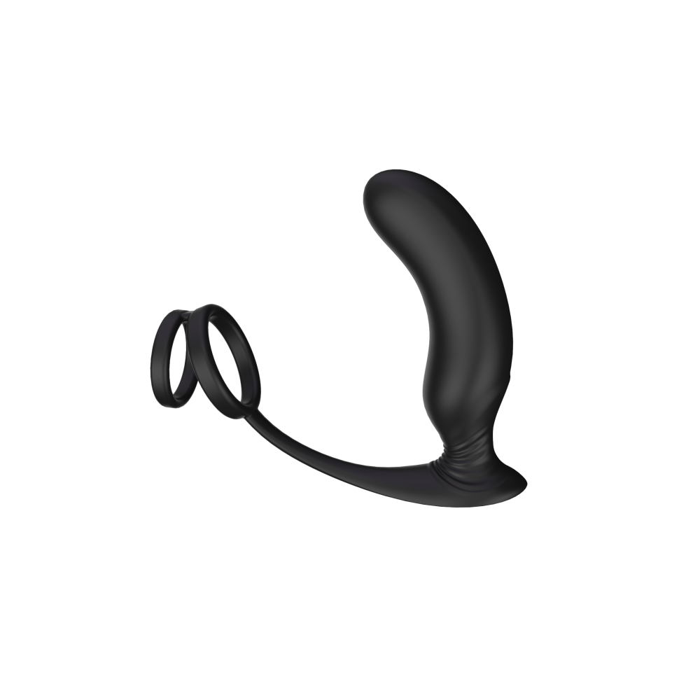 Prostate stimulator with double penis ring and remote Cheeky Love