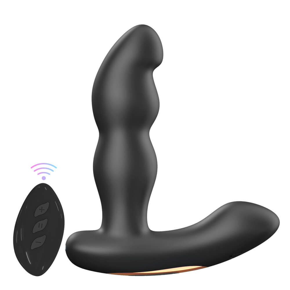 Prostate stimulator with rotation and remote Hiross