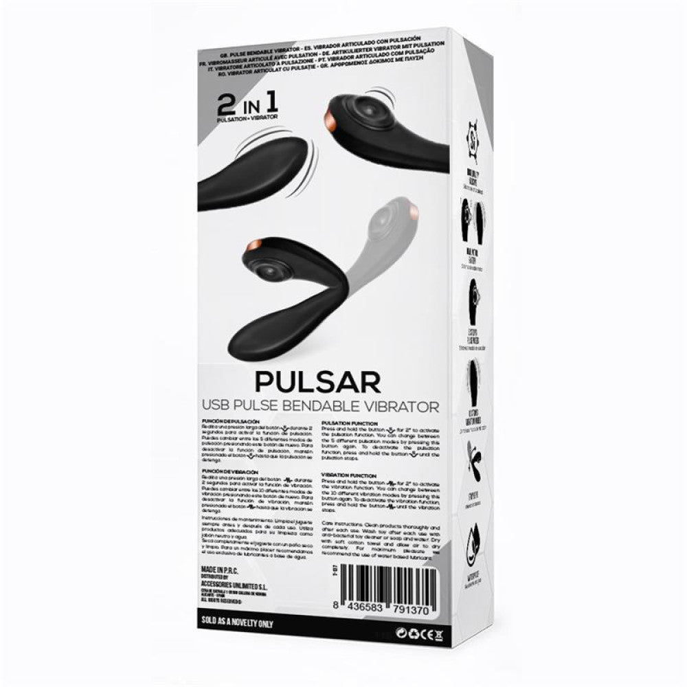 Pulsar silicone 2 in 1 rechargeable vibrator