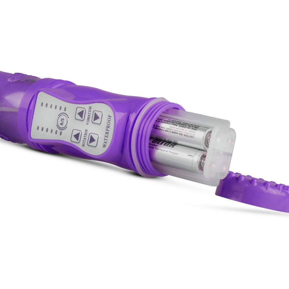 Rabbit vibrator with rotating end and pearls and up and down movement Easy purple