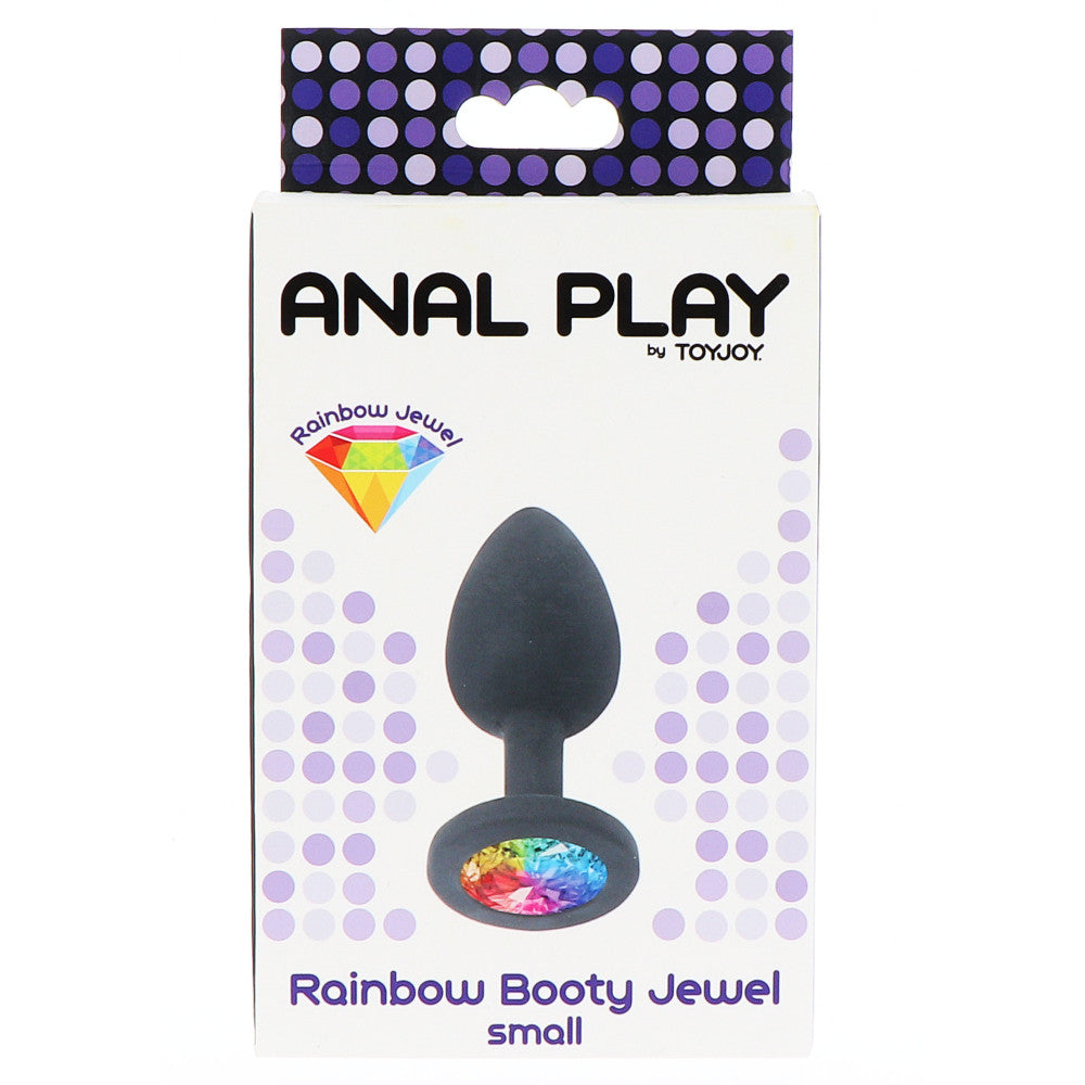 Rainbow Booty Jewel S Crystal Silicone Butt Plug