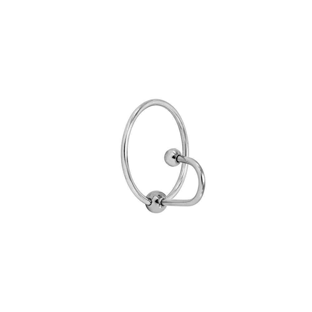 Locked End Torc Steel Penis Glans Ring 1.6"