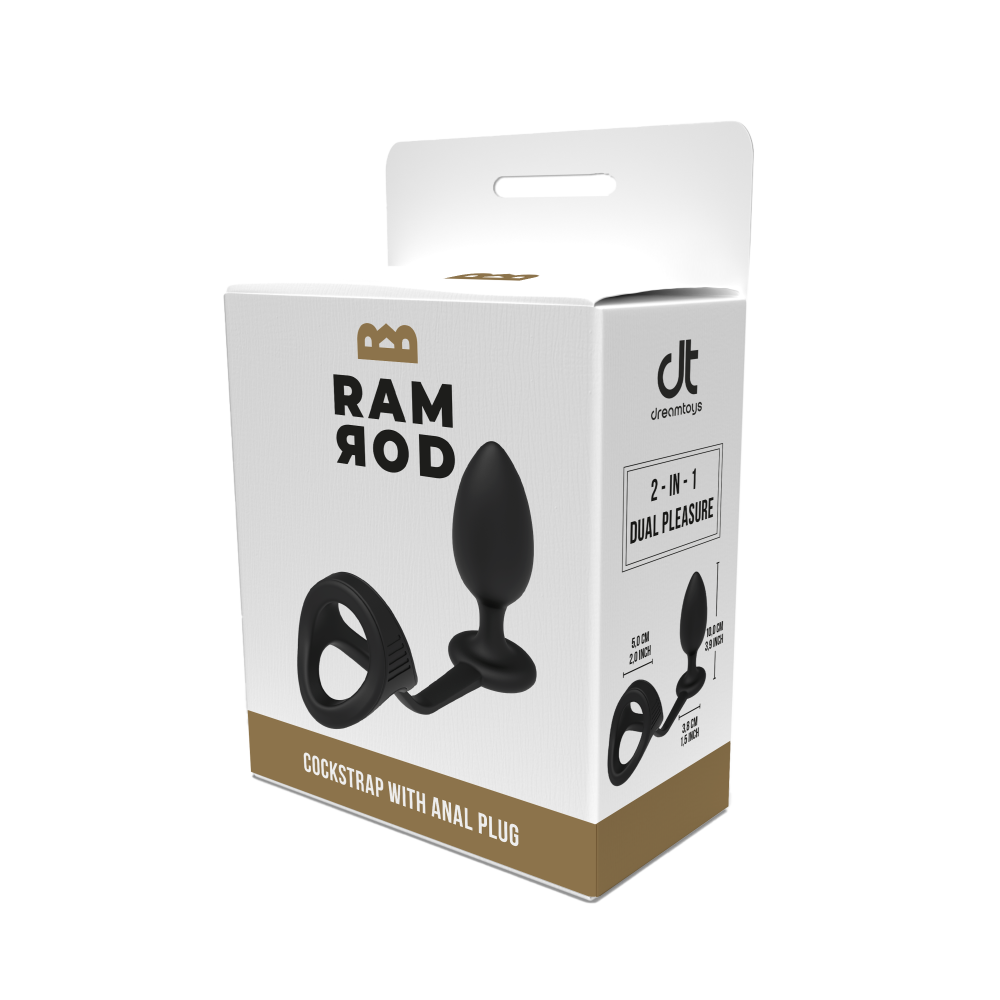 Ramrod Cockstrap Silicone Butt Plug with Cock & Balls Strap