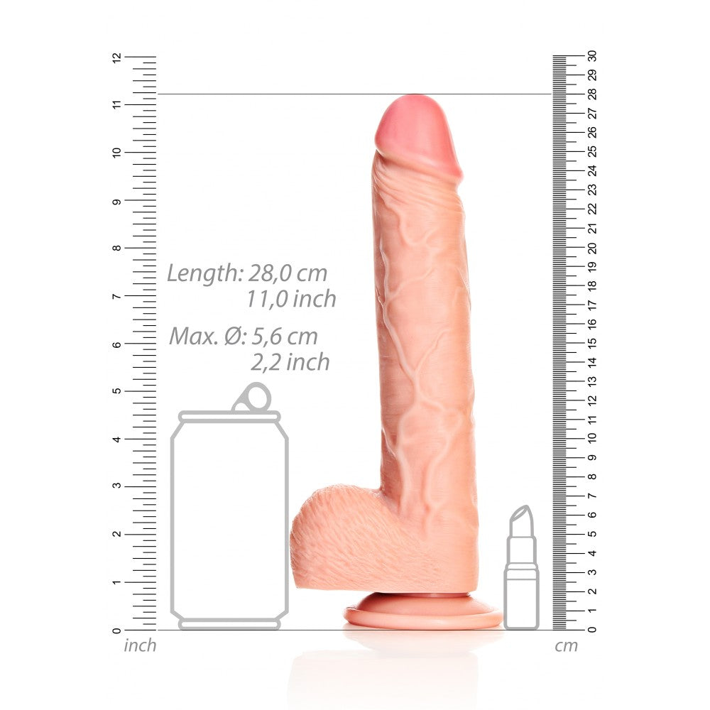 Real Rock 10" Large Realistic Testicle Dildo