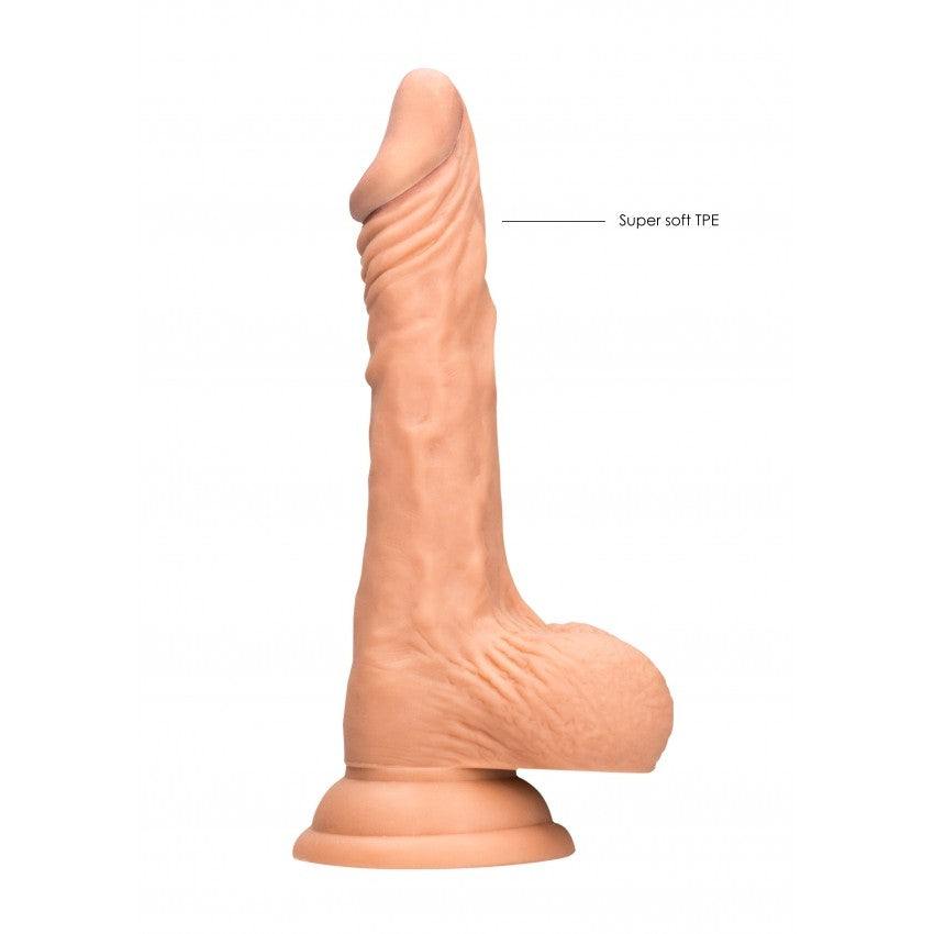 Real Rock 9" Cyber Skin Testicle Realistic Dildo