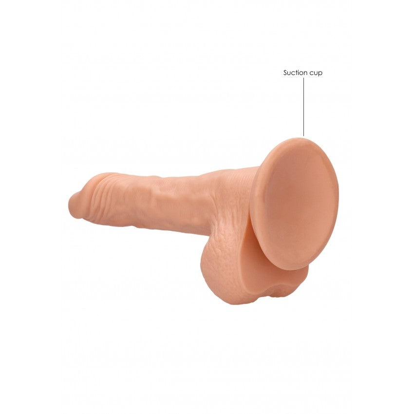 Real Rock 9" Cyber Skin Testicle Realistic Dildo