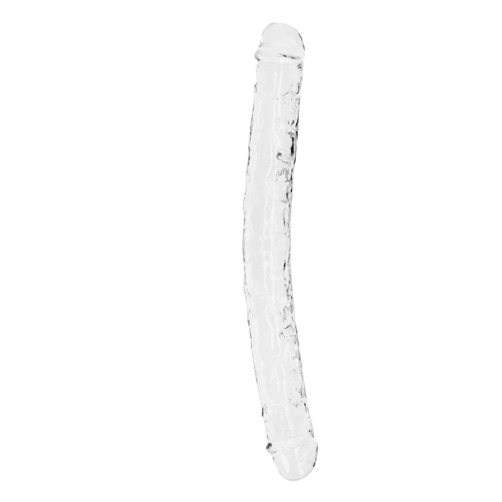 Real Rock Crystal Clear Double Ended Jelly Dildo 13"