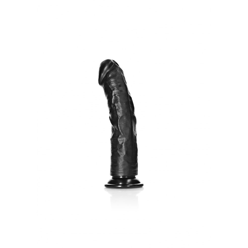 Real Rock Curved Large Realistic Dildo 10" Black