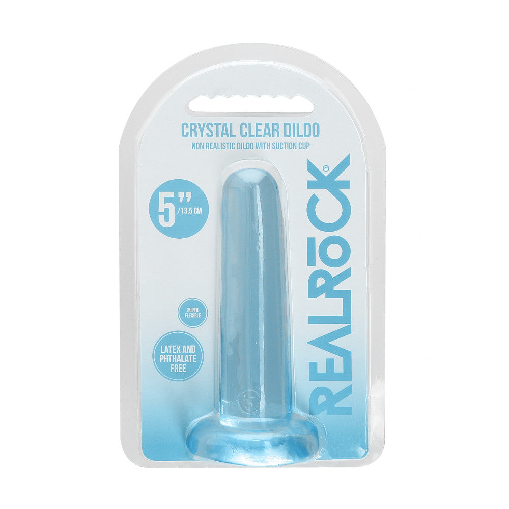 Real Rock Flexible Jelly Dildo 5" Blue