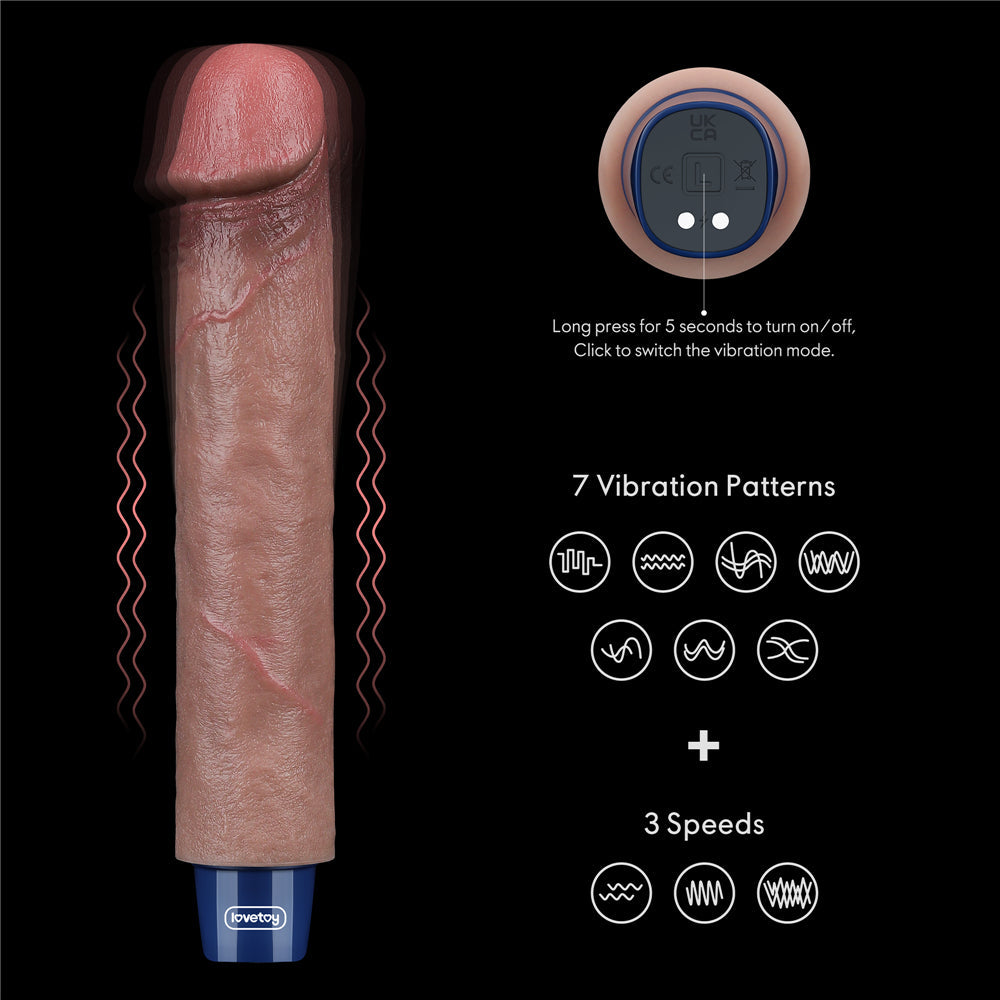 Real Softee 9'' Silicone Rechargeable Vibrator