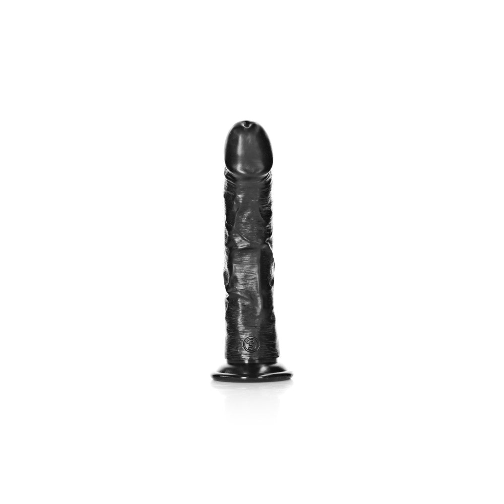 Real Rock Realistic Dildo Curved 7" Black