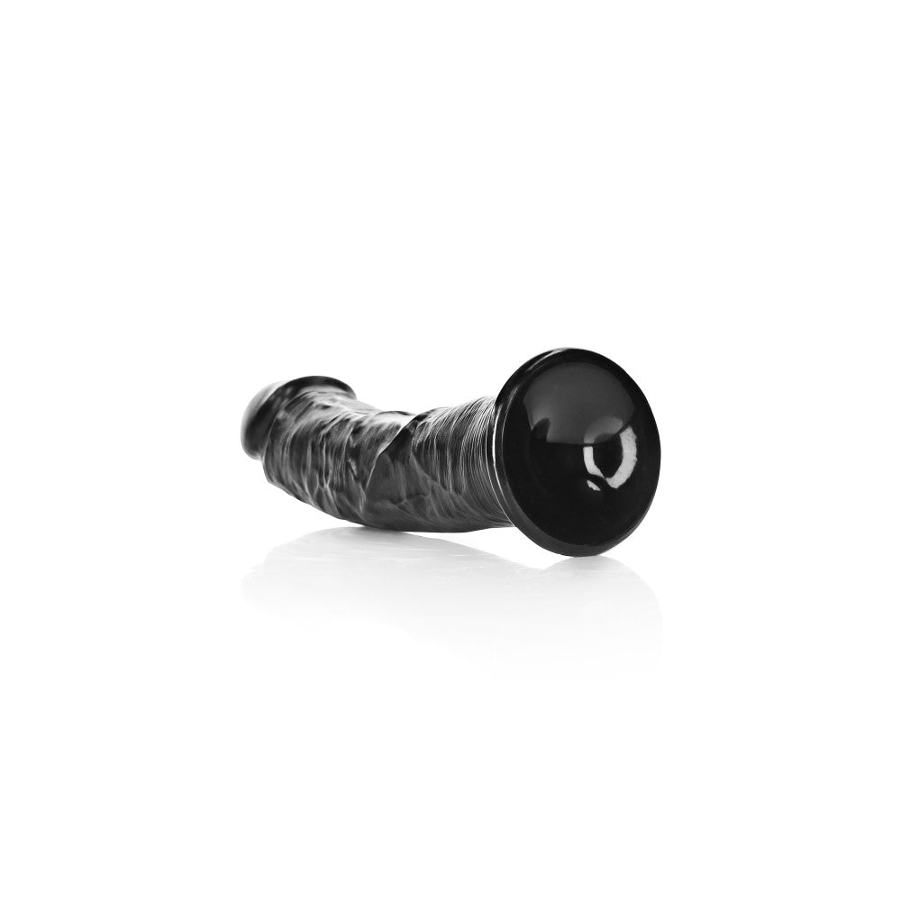 Real Rock Realistic Dildo Curved 7" Black