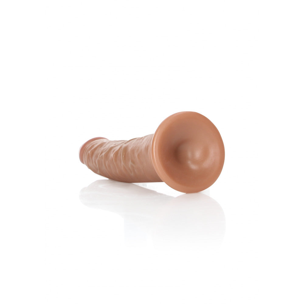 Real Rock Realistic Slim Suction Cup Dildo 6" Mocha
