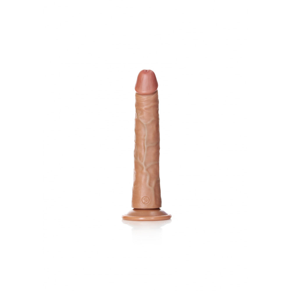 Realistic Dildo Real Rock Slim 8" mocha