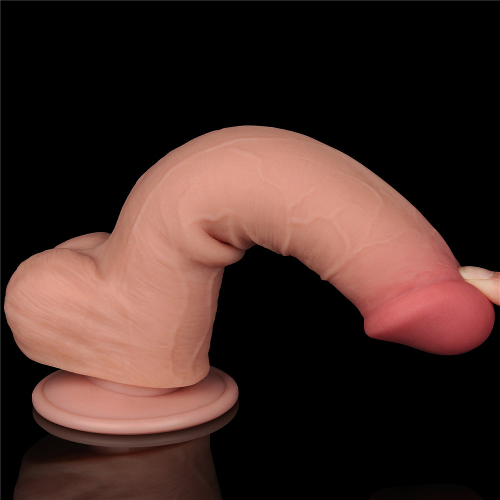 Realistic Dildo Sliding-Skin Dong 8"