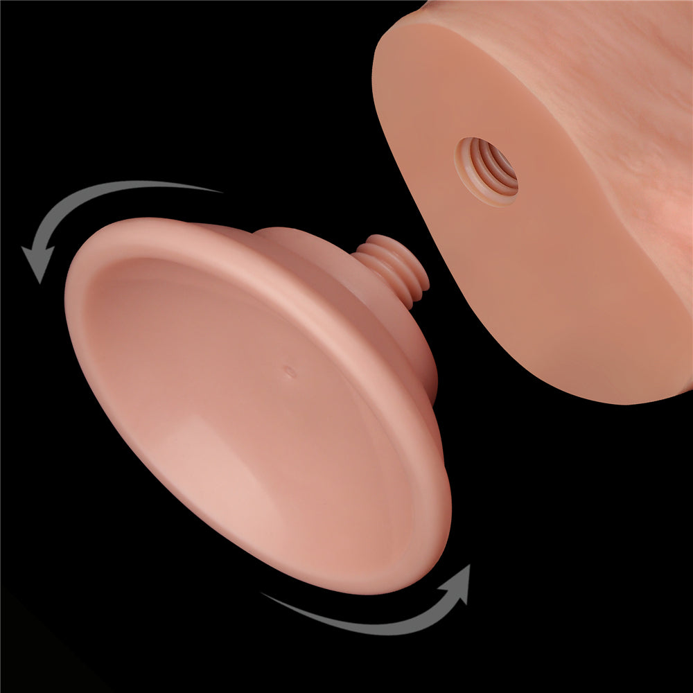 Realistic Dildo Sliding-Skin Dong 8"