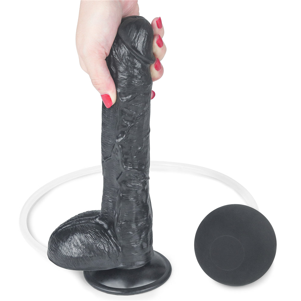 Realistic Ejaculating Dildo Squirt Extreme 10" Black