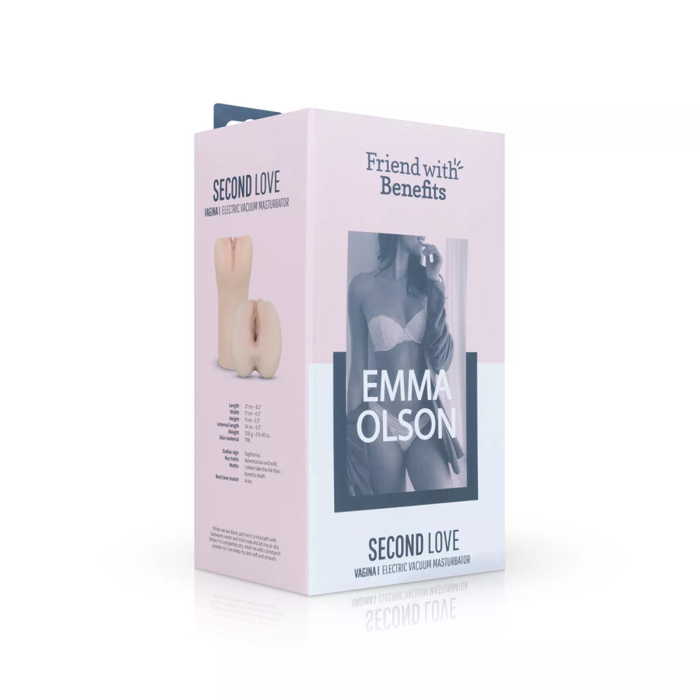 Realistic Masturbator with Vibration and Suction Vacuum FwB Emma Olson