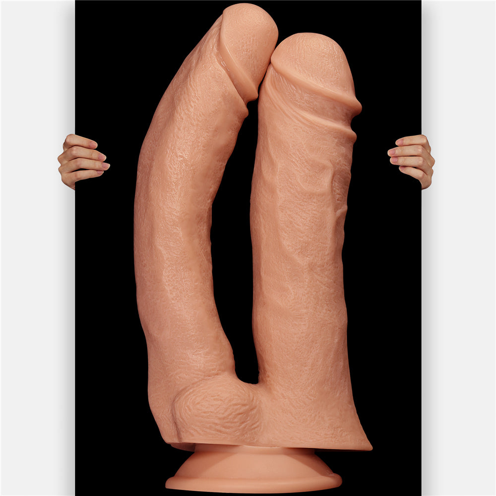 Realistic Mega Big Double Dildo 12"