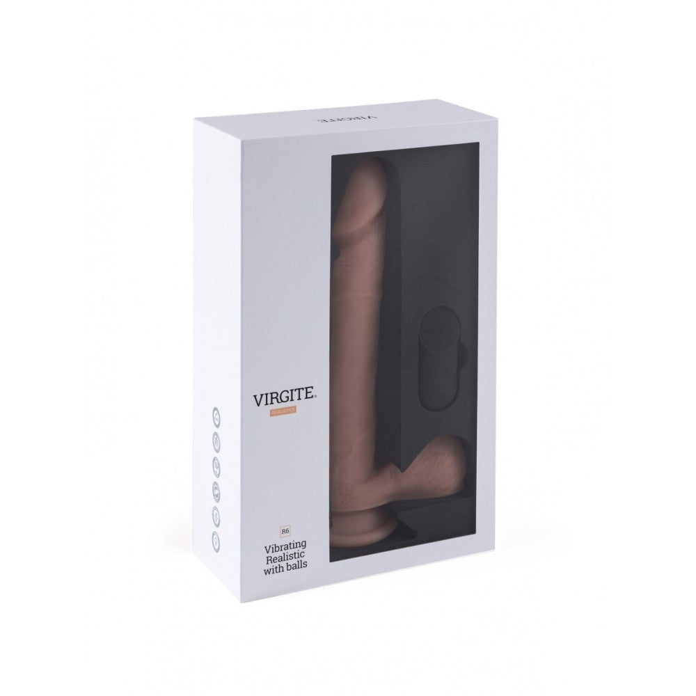 Realistic Vibrating Silicone Dildo with Remote Virgite R6