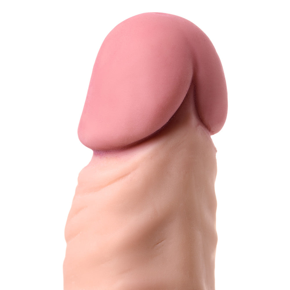 Realistic cyber skin vibrator with testicles Nod